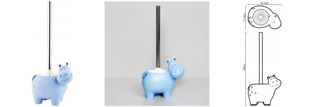 Ёршик для унитаза «WasserKRAFT» Lippe K-8127 напольный голубой/хром