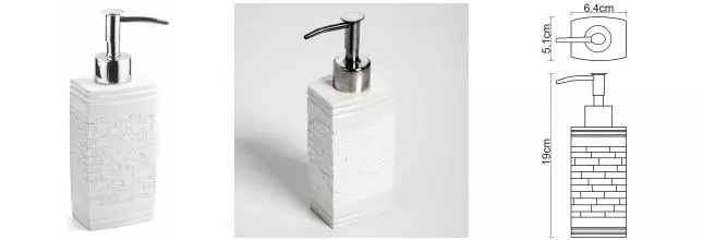 Дозатор для мыла «WasserKRAFT» Main K-4799 белый/хром