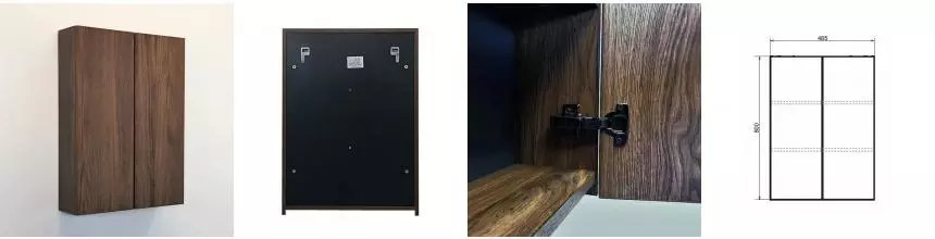 Подвесной шкаф «Comforty» Порто 50 подвесная дуб тёмно-коричневый Подвесной шкаф «Comforty» Порто 50 подвесная дуб тёмно-коричневый