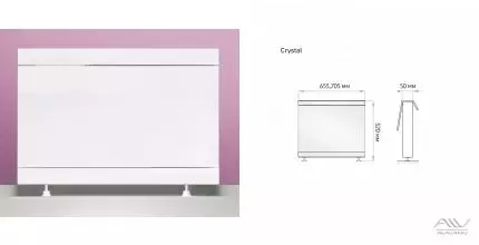 Торцевой экран под ванну «Alavann» Crystal 0,75 75 белый