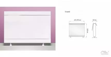 Торцевой экран под ванну «Alavann» Crystal 0,75 75 белый Торцевой экран под ванну «Alavann» Crystal 0,75 75 белый