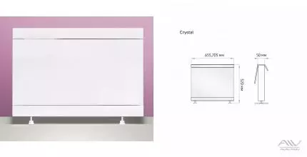 Торцевой экран под ванну «Alavann» Crystal 0,7 70 белый Торцевой экран под ванну «Alavann» Crystal 0,7 70 белый