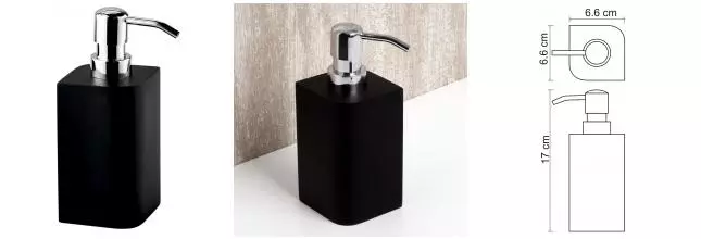 Дозатор для мыла «WasserKRAFT» Elba K-2799 на стол чёрный/хром Дозатор для мыла «WasserKRAFT» Elba K-2799 на стол чёрный/хром