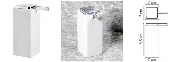 Дозатор для мыла «WasserKRAFT» Oder K-9699 на стол белый/хром