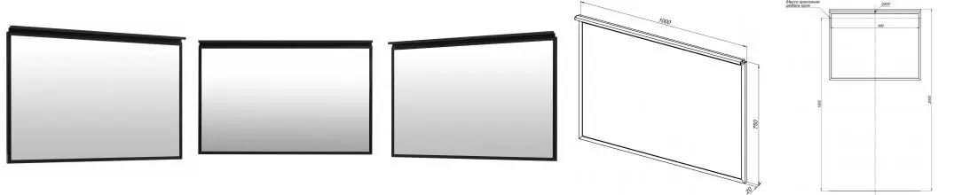 Зеркало «Allen Brau» Priority 100 с подсветкой чёрный браш Зеркало «Allen Brau» Priority 100 с подсветкой чёрный браш