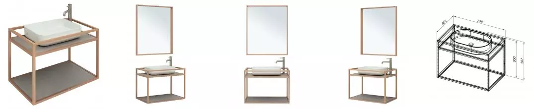 Консоль «Allen Brau» Liberty 75 подвесная медь браш