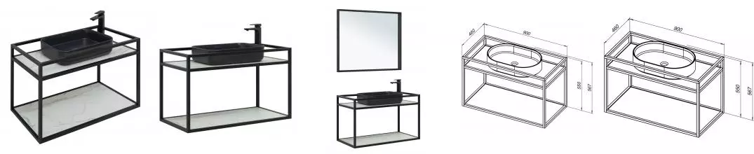 Консоль «Allen Brau» Liberty 90 подвесная чёрный браш