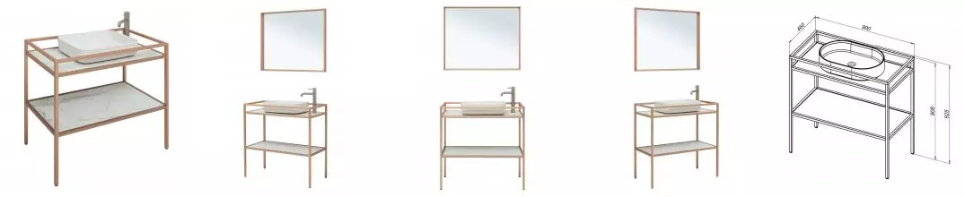 Консоль «Allen Brau» Liberty 90 медь браш