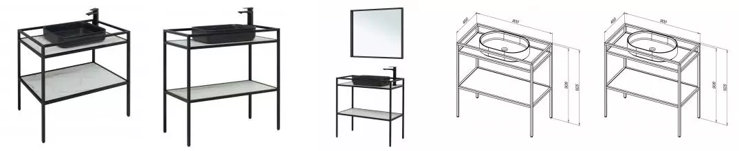 Консоль «Allen Brau» Liberty 90 чёрный браш Консоль «Allen Brau» Liberty 90 чёрный браш