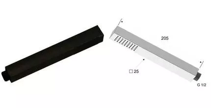 Ручная лейка «Remer» 317SSCFP чёрный хром