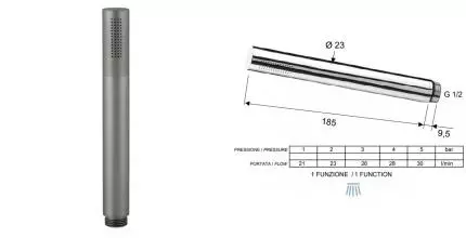Ручная лейка «Remer» 317MMNPx никель шлифованный