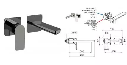 Смеситель для раковины «Remer» Infinity I15PLNP брашированный никель
