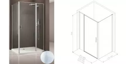 Душевой угол-ограждение «Allen Brau» Priority 100/80 прозрачный/серебро без поддона универсальный Душевой угол-ограждение «Allen Brau» Priority 100/80 прозрачный/серебро без поддона универсальный