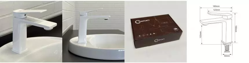Смеситель для раковины «Comforty» FC071A-CKBT белый Смеситель для раковины «Comforty» FC071A-CKBT белый
