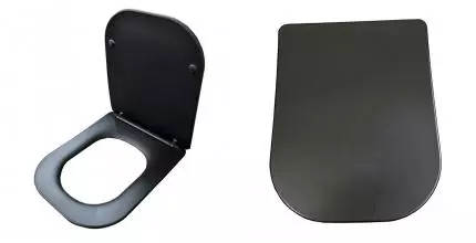 Сиденье для унитаза «Esbano» Garant ZAESUPGARABM2134 ультратонкое дюропласт с микролифтом черное матовое