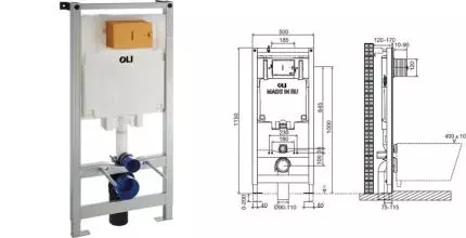 Инсталляция для унитаза «Oli» Oli 80 CR01000178157