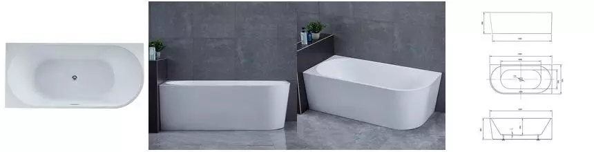 Ванна акриловая «Vincea» VBT-402-1500 150/75 с ножками без сифона белая левая Ванна акриловая «Vincea» VBT-402-1500 150/75 с ножками без сифона белая левая