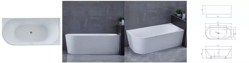 Ванна акриловая «Vincea» VBT-402-1500 150/75 с ножками без сифона белая правая Ванна акриловая «Vincea» VBT-402-1500 150/75 с ножками без сифона белая правая