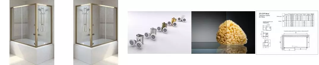 Шторка на ванну стеклянная «Vegas Glass» ZV+ZVF Tur Novo 170/75/140 бронза/золото универсальная Шторка на ванну стеклянная «Vegas Glass» ZV+ZVF Tur Novo 170/75/140 бронза/золото универсальная