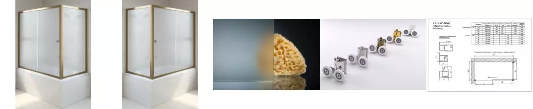 Шторка на ванну стеклянная «Vegas Glass» ZV+ZVF Tur Novo 180/90/140 сатин/бронза универсальная Шторка на ванну стеклянная «Vegas Glass» ZV+ZVF Tur Novo 180/90/140 сатин/бронза универсальная