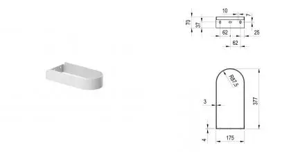 Консоль «Ravak» Yard 40 подвесная белая Консоль «Ravak» Yard 40 подвесная белая