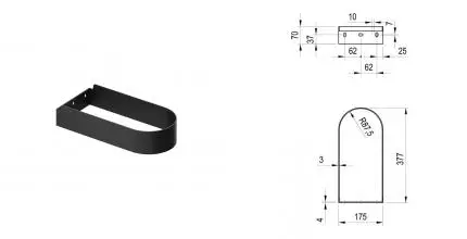 Консоль «Ravak» Yard 40 подвесная чёрная