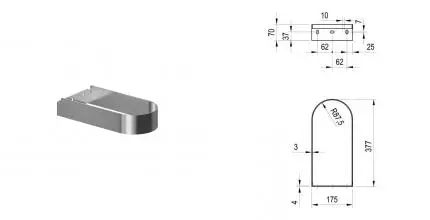 Консоль «Ravak» Yard 40 подвесная хром Консоль «Ravak» Yard 40 подвесная хром
