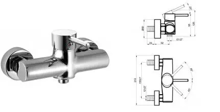 Смеситель для душа «Azario» Tasco AZ15160631 хром