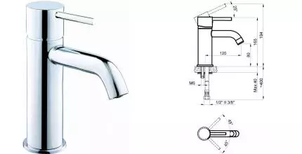 Смеситель для раковины «Azario» Tasco AZ15164501 хром