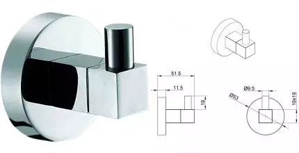 Крючок «Azario» Nessy AZ73105A на стену хром Крючок «Azario» Nessy AZ73105A на стену хром