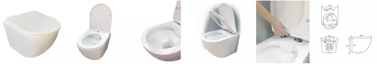 Подвесной унитаз безободковый «Comforty» 103 00-00003086 белый с сиденьем дюропласт с микролифтом белое Подвесной унитаз безободковый «Comforty» 103 00-00003086 белый с сиденьем дюропласт с микролифтом белое