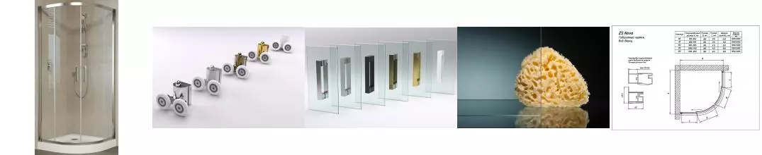 Душевой угол-ограждение «Vegas Glass» ZS Tur Novo 80/80 прозрачный/глянцевый хром без поддона универсальный