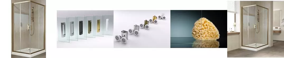 Душевой угол-ограждение «Vegas Glass» ZA-F Tur Novo 100/90 прозрачный/бронза без поддона универсальный