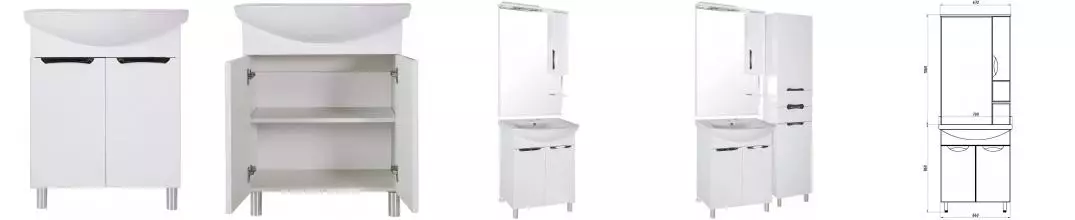 Тумба с раковиной «ASB-Mebel» Мессина 70/2 (Балтика 70) белая Тумба с раковиной «ASB-Mebel» Мессина 70/2 (Балтика 70) белая