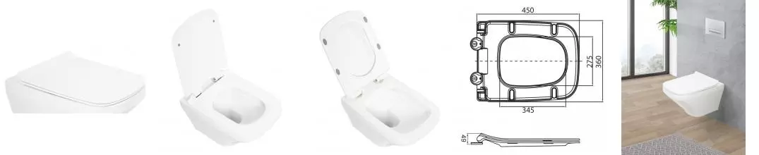 Сиденье для унитаза «Belbagno» Sela BB3201SC дюропласт с микролифтом белое