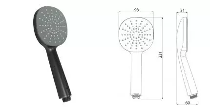 Ручная лейка «Iddis» Optima Home OPH1FG9i18 графит Ручная лейка «Iddis» Optima Home OPH1FG9i18 графит