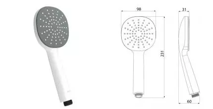 Ручная лейка «Iddis» Optima Home OPH1FW9i18 белая матовая Ручная лейка «Iddis» Optima Home OPH1FW9i18 белая матовая