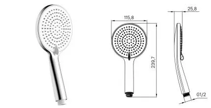 Ручная лейка «Iddis» Optima Home OPH3F0Ci18 хром Ручная лейка «Iddis» Optima Home OPH3F0Ci18 хром