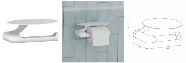 Держатель для туалетной бумаги «Iddis» Noa NOAWT00i43 на стену белый матовый