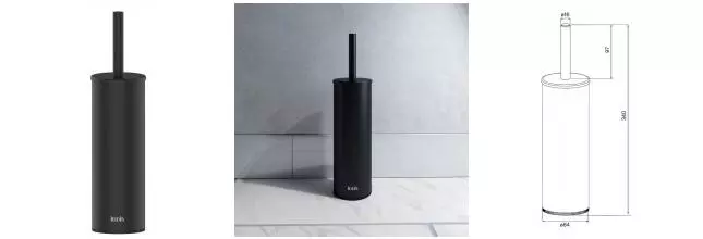 Ёршик для унитаза «Iddis» Optima Home BRUBL0i47 напольный чёрный Ёршик для унитаза «Iddis» Optima Home BRUBL0i47 напольный чёрный