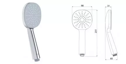 Ручная лейка «Iddis» Optima Home OPH1F98i18 хром Ручная лейка «Iddis» Optima Home OPH1F98i18 хром