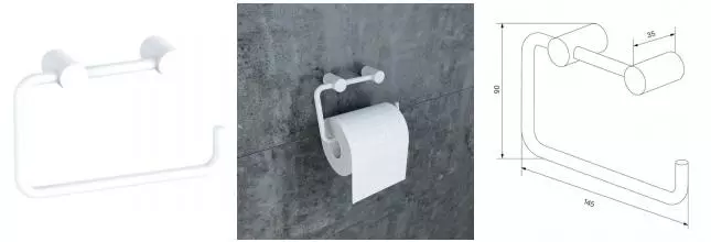 Держатель для туалетной бумаги «Iddis» Petite PETWT00i43 на стену белый матовый