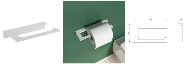 Держатель для туалетной бумаги «Iddis» Slide SLIWT00i43 на стену белый матовый