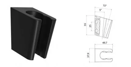 Держатель для душа «Iddis» Optima Home 080BL00i53 чёрный матовый Держатель для душа «Iddis» Optima Home 080BL00i53 чёрный матовый