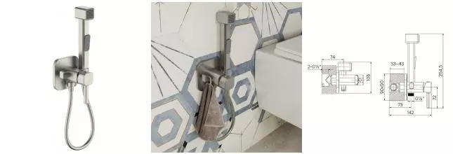 Смеситель с гигиеническим душем «Iddis» Axes 004BNS0i08 сатин Смеситель с гигиеническим душем «Iddis» Axes 004BNS0i08 сатин