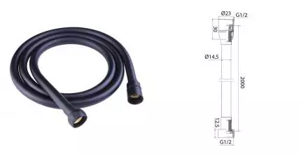 Душевой шланг «Iddis» Shower Hose 04P15BLi19 150 см чёрный