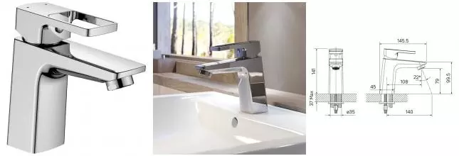 Смеситель для раковины «Iddis» Bild BILSB00i01 хром Смеситель для раковины «Iddis» Bild BILSB00i01 хром