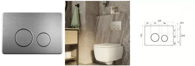 Кнопка смыва «Iddis» Unisteel 010 UNS10S0i77 металл сталь Кнопка смыва «Iddis» Unisteel 010 UNS10S0i77 металл сталь