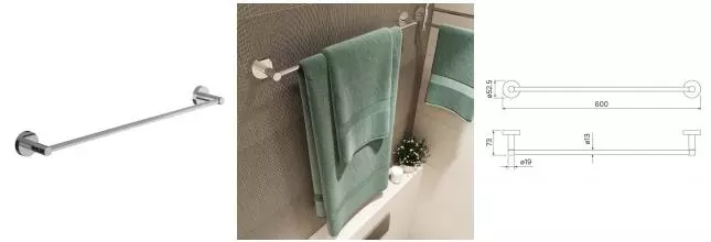 Полотенцедержатель «Iddis» Sena SENSS10i49 на стену хром Полотенцедержатель «Iddis» Sena SENSS10i49 на стену хром