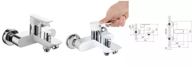 Смеситель для ванны «Iddis» Cloud CLOSB02i02WA белый/хром